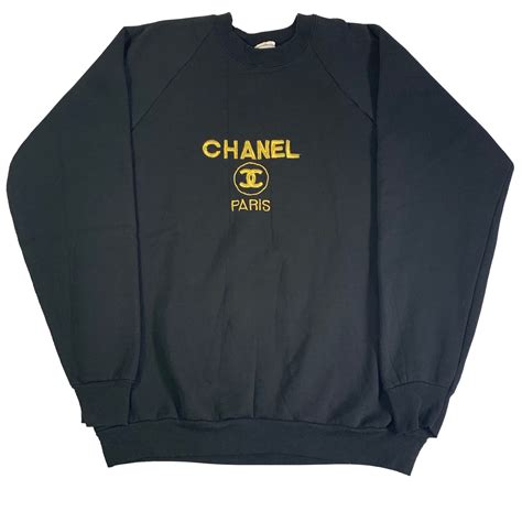 retro chanel sweatshirt|vintage bootleg chanel sweatshirt.